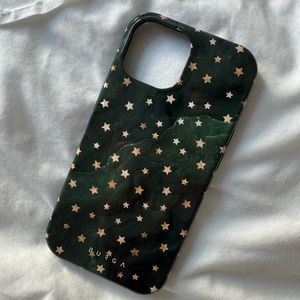 BURGA iPhone 15 phone case in Prince Charming - green with gold stars